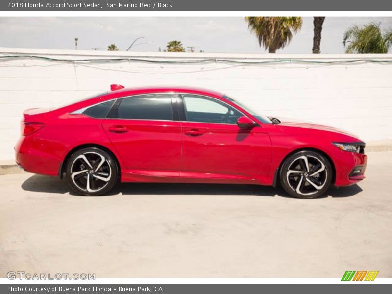 San Marino Red / Black 2018 Honda Accord Sport Sedan