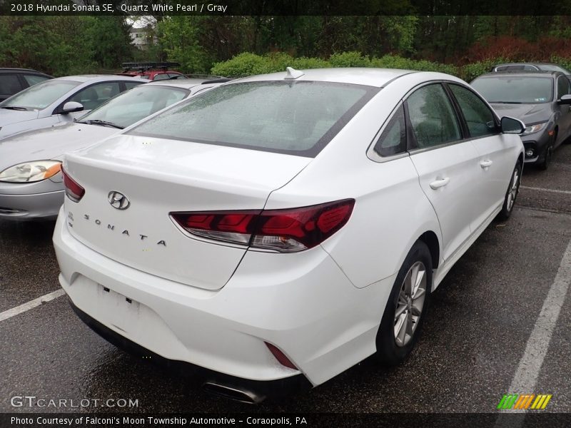 Quartz White Pearl / Gray 2018 Hyundai Sonata SE