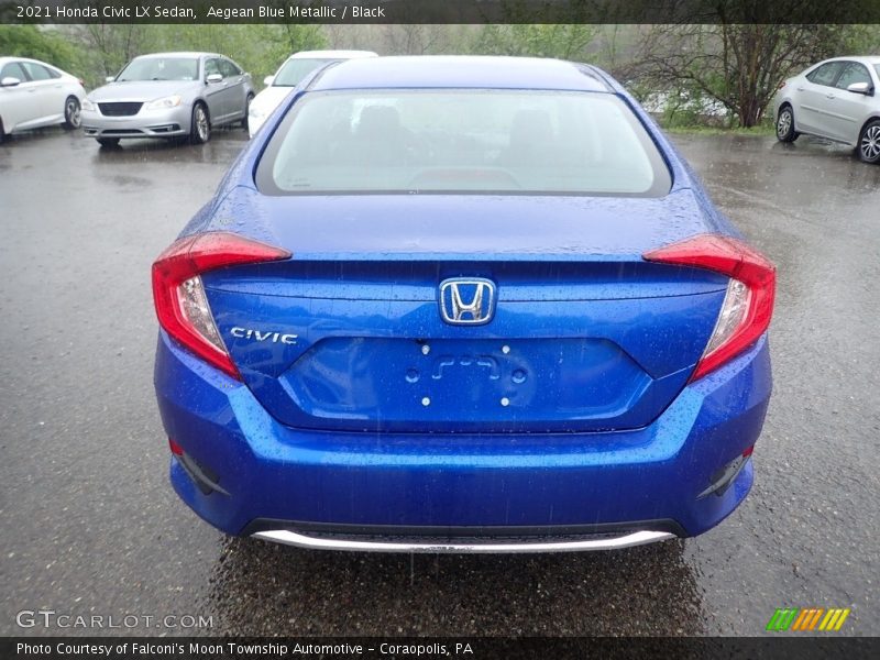 Aegean Blue Metallic / Black 2021 Honda Civic LX Sedan