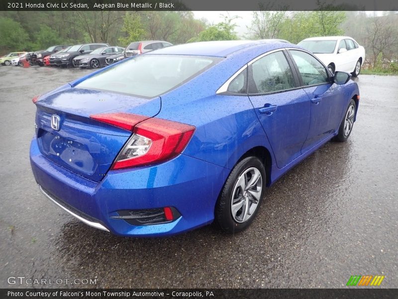 Aegean Blue Metallic / Black 2021 Honda Civic LX Sedan
