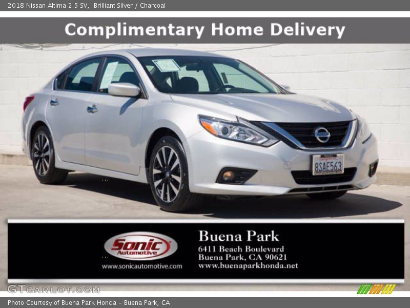 Brilliant Silver / Charcoal 2018 Nissan Altima 2.5 SV