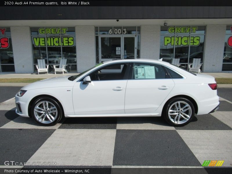 Ibis White / Black 2020 Audi A4 Premium quattro