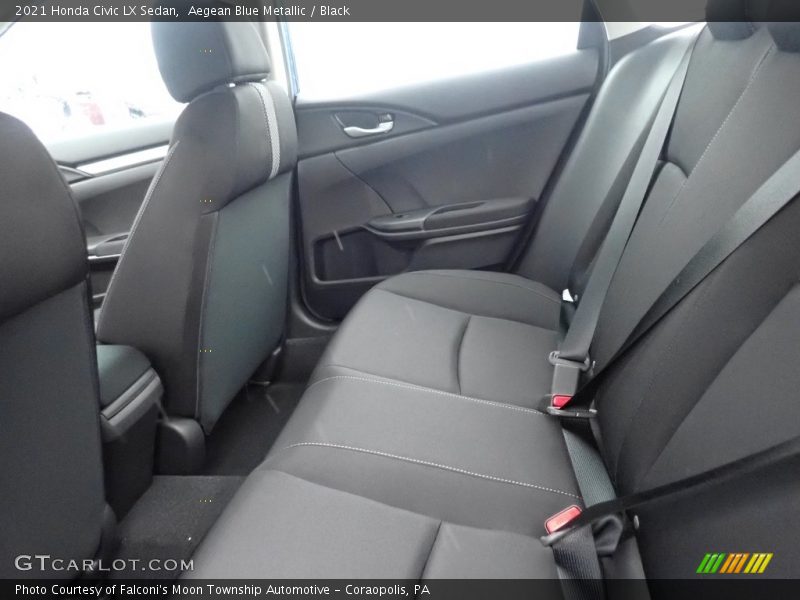 Aegean Blue Metallic / Black 2021 Honda Civic LX Sedan