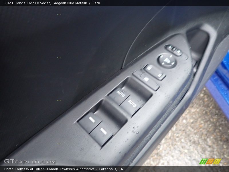 Aegean Blue Metallic / Black 2021 Honda Civic LX Sedan