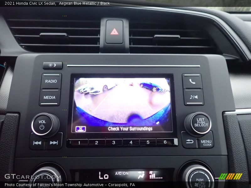 Aegean Blue Metallic / Black 2021 Honda Civic LX Sedan