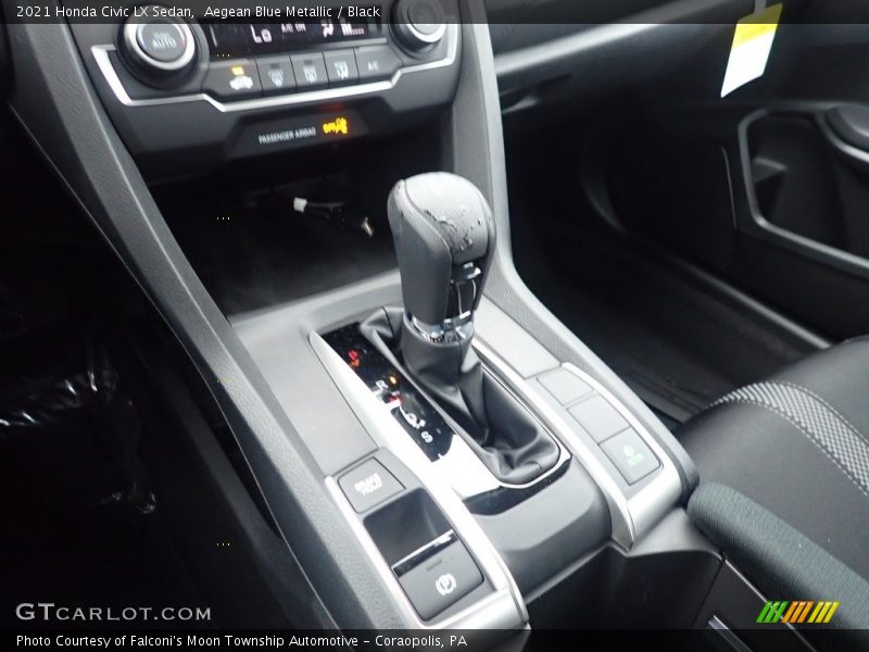 Aegean Blue Metallic / Black 2021 Honda Civic LX Sedan