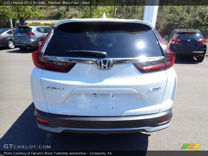 Platinum White Pearl / Black 2021 Honda CR-V EX AWD