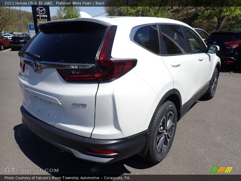 Platinum White Pearl / Black 2021 Honda CR-V EX AWD