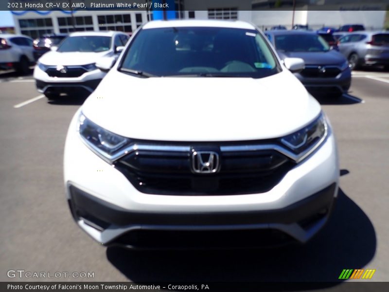 Platinum White Pearl / Black 2021 Honda CR-V EX AWD
