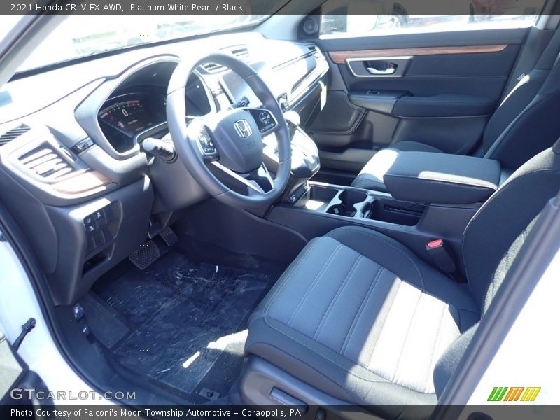 Platinum White Pearl / Black 2021 Honda CR-V EX AWD