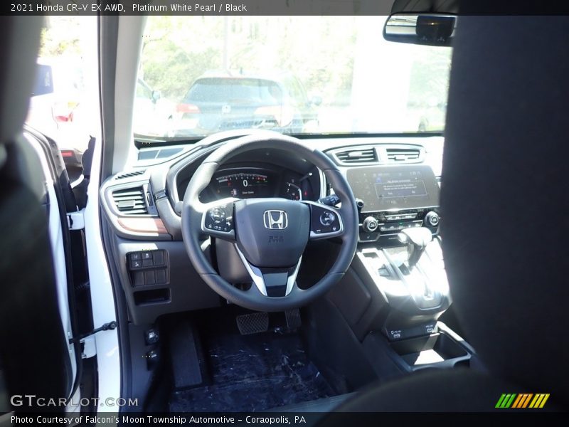 Platinum White Pearl / Black 2021 Honda CR-V EX AWD