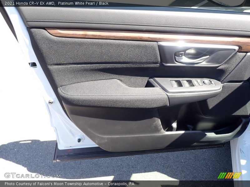 Platinum White Pearl / Black 2021 Honda CR-V EX AWD