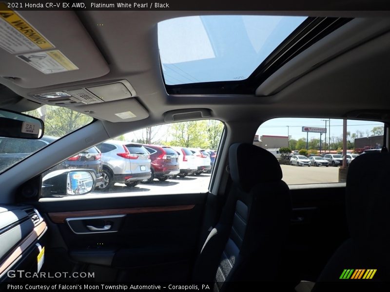 Platinum White Pearl / Black 2021 Honda CR-V EX AWD