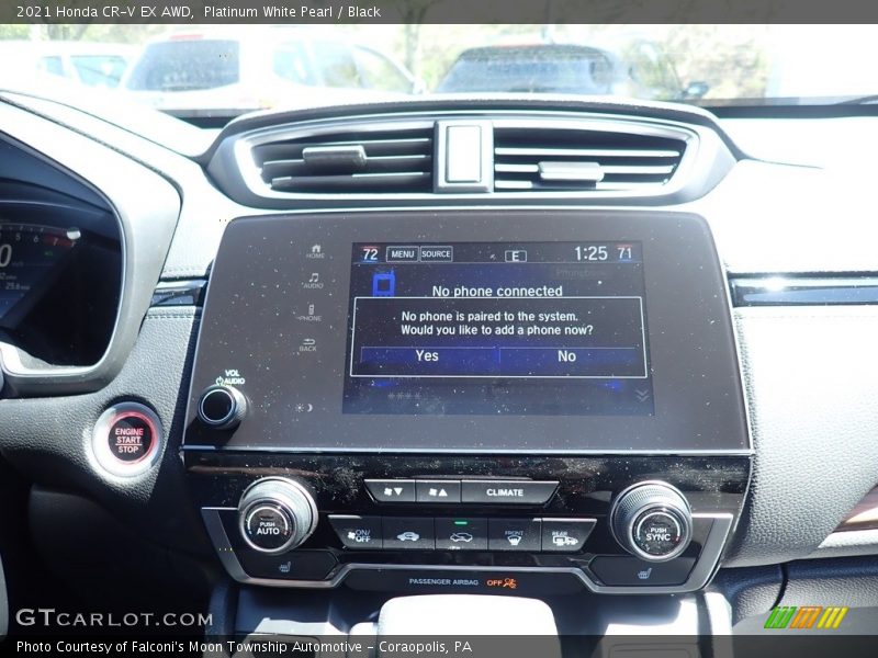 Platinum White Pearl / Black 2021 Honda CR-V EX AWD