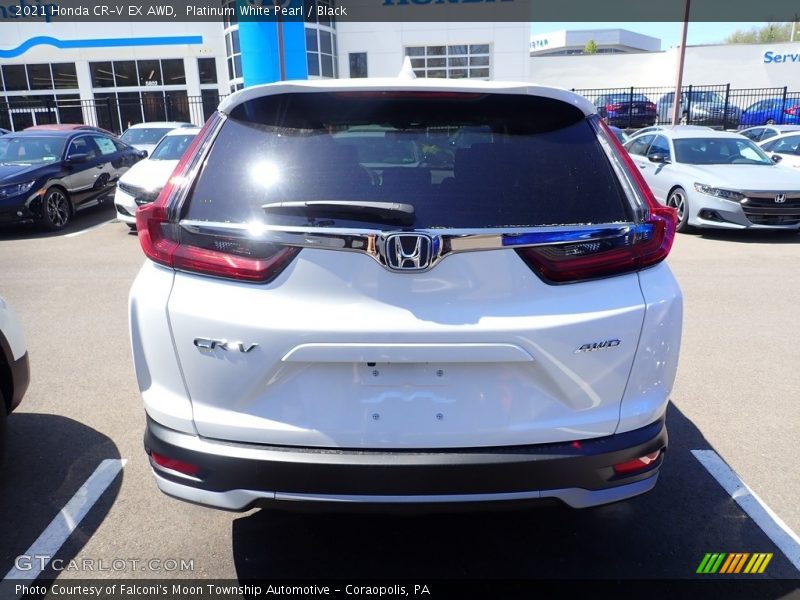 Platinum White Pearl / Black 2021 Honda CR-V EX AWD