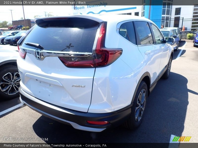 Platinum White Pearl / Black 2021 Honda CR-V EX AWD