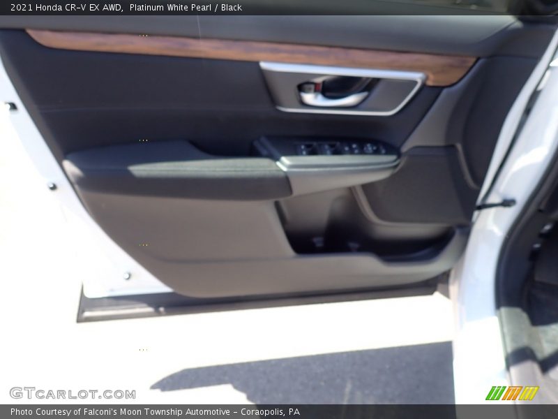 Platinum White Pearl / Black 2021 Honda CR-V EX AWD