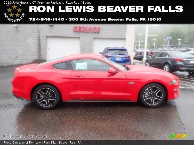 Race Red / Ebony 2019 Ford Mustang GT Premium Fastback
