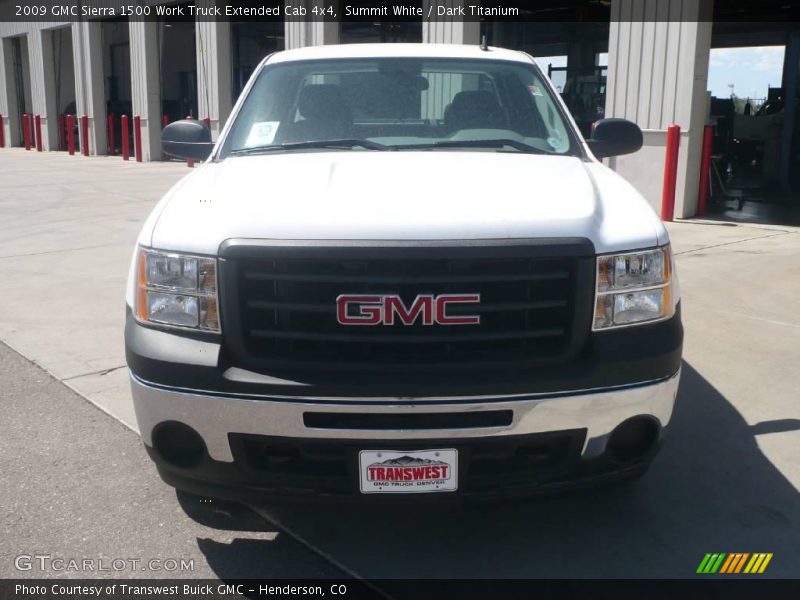 Summit White / Dark Titanium 2009 GMC Sierra 1500 Work Truck Extended Cab 4x4