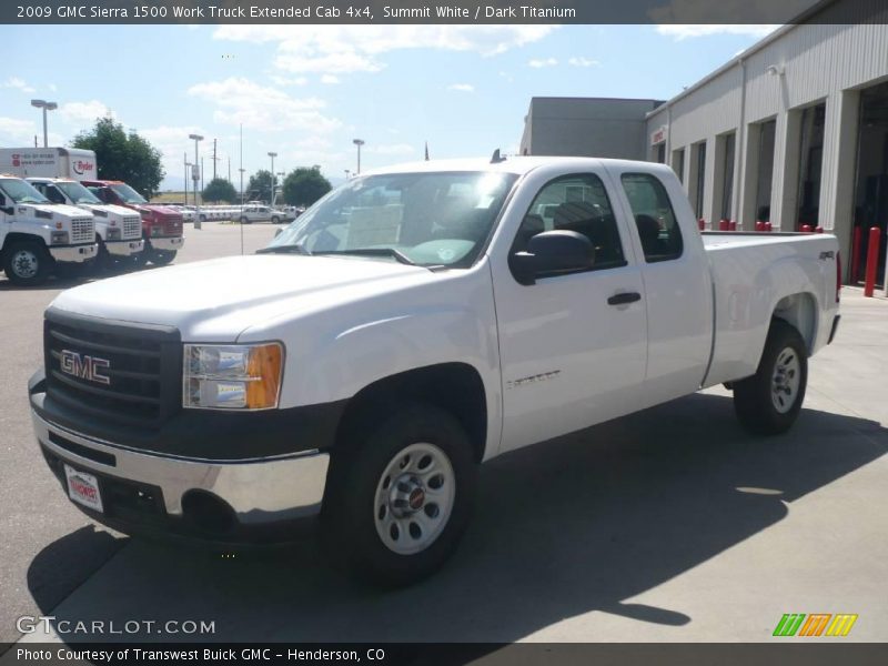 Summit White / Dark Titanium 2009 GMC Sierra 1500 Work Truck Extended Cab 4x4