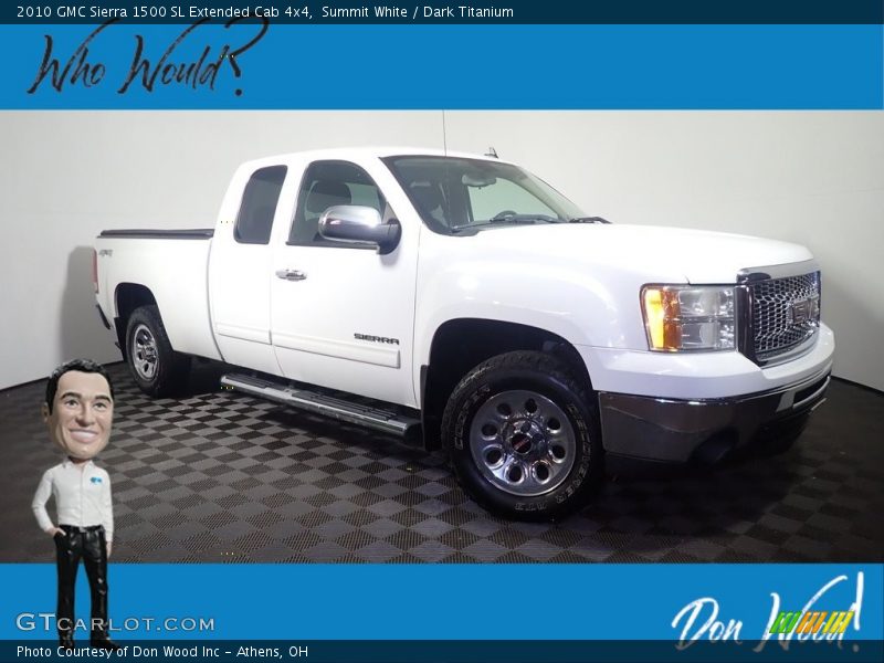 Summit White / Dark Titanium 2010 GMC Sierra 1500 SL Extended Cab 4x4