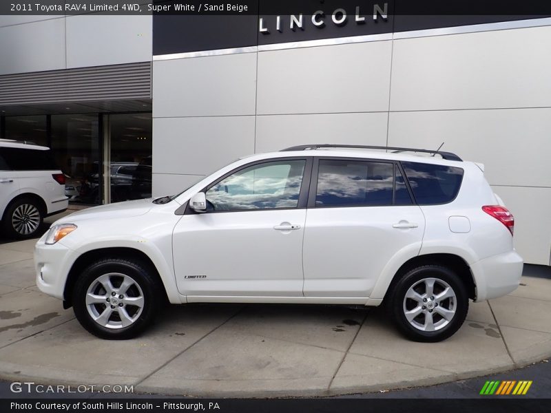 Super White / Sand Beige 2011 Toyota RAV4 Limited 4WD