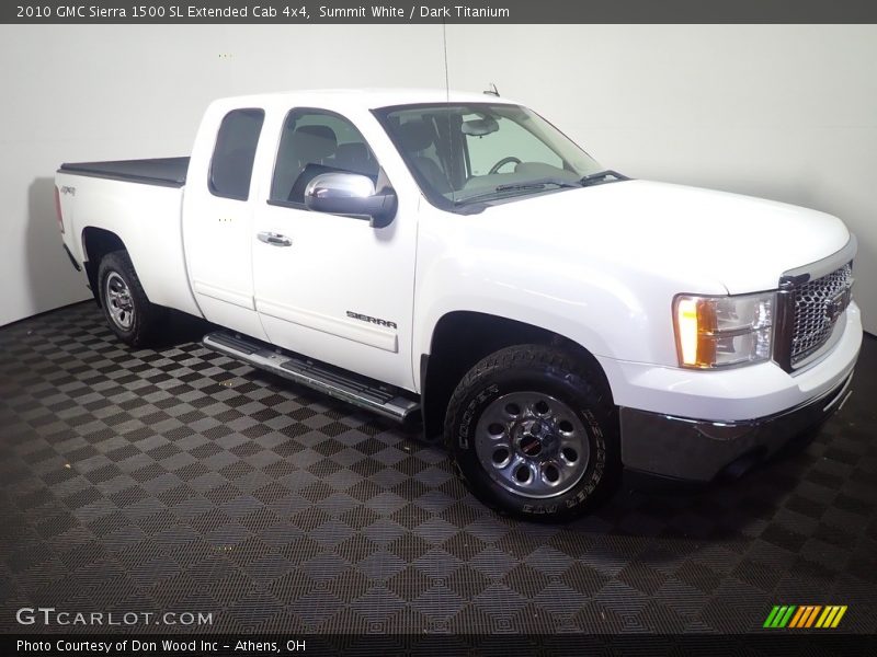 Summit White / Dark Titanium 2010 GMC Sierra 1500 SL Extended Cab 4x4