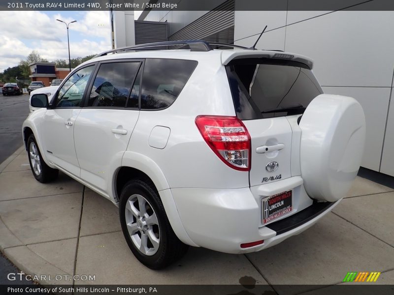 Super White / Sand Beige 2011 Toyota RAV4 Limited 4WD