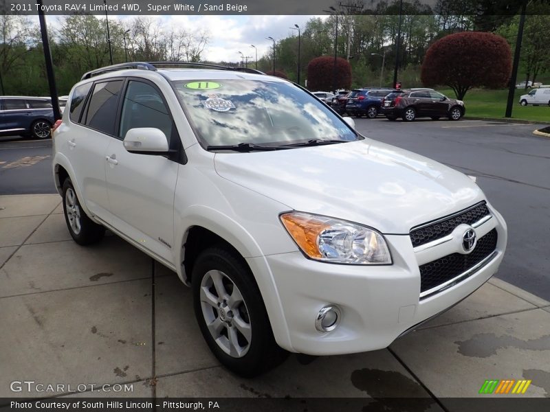 Super White / Sand Beige 2011 Toyota RAV4 Limited 4WD