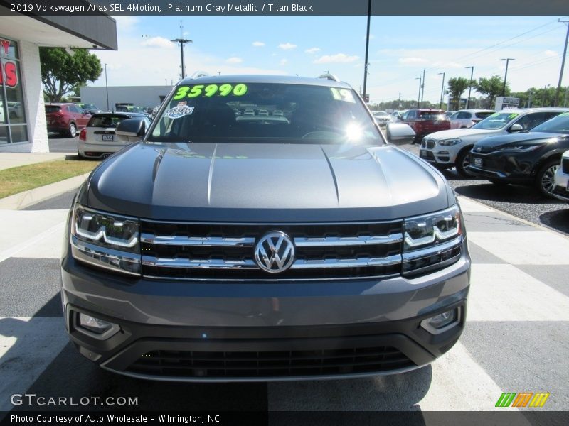 Platinum Gray Metallic / Titan Black 2019 Volkswagen Atlas SEL 4Motion