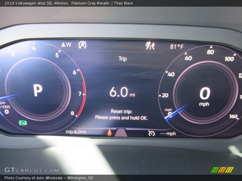 Platinum Gray Metallic / Titan Black 2019 Volkswagen Atlas SEL 4Motion
