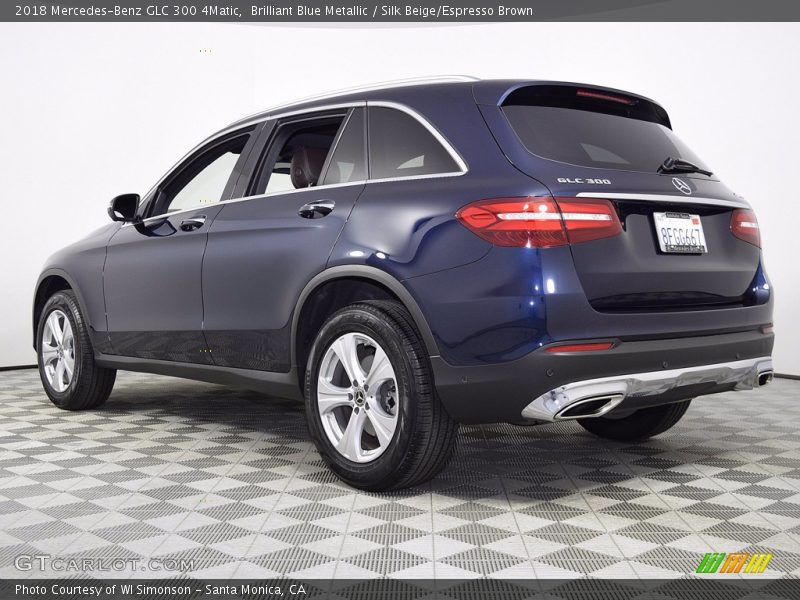 Brilliant Blue Metallic / Silk Beige/Espresso Brown 2018 Mercedes-Benz GLC 300 4Matic