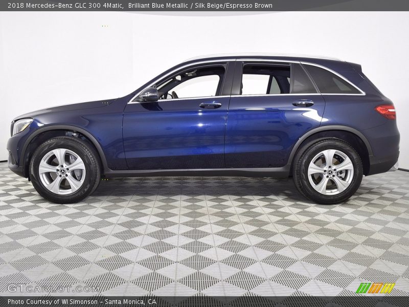 Brilliant Blue Metallic / Silk Beige/Espresso Brown 2018 Mercedes-Benz GLC 300 4Matic