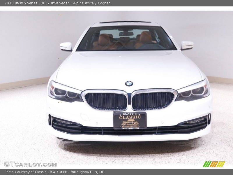 Alpine White / Cognac 2018 BMW 5 Series 530i xDrive Sedan