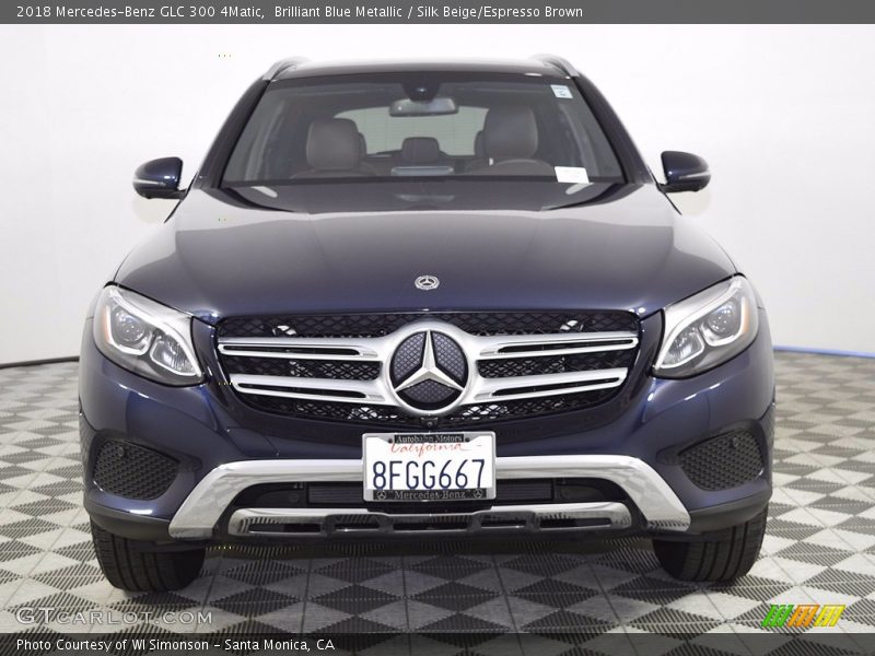 Brilliant Blue Metallic / Silk Beige/Espresso Brown 2018 Mercedes-Benz GLC 300 4Matic