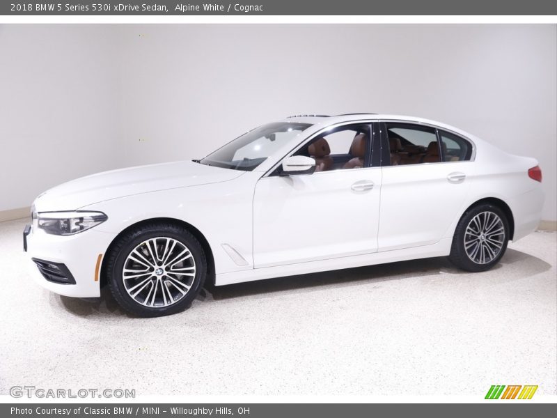 Alpine White / Cognac 2018 BMW 5 Series 530i xDrive Sedan