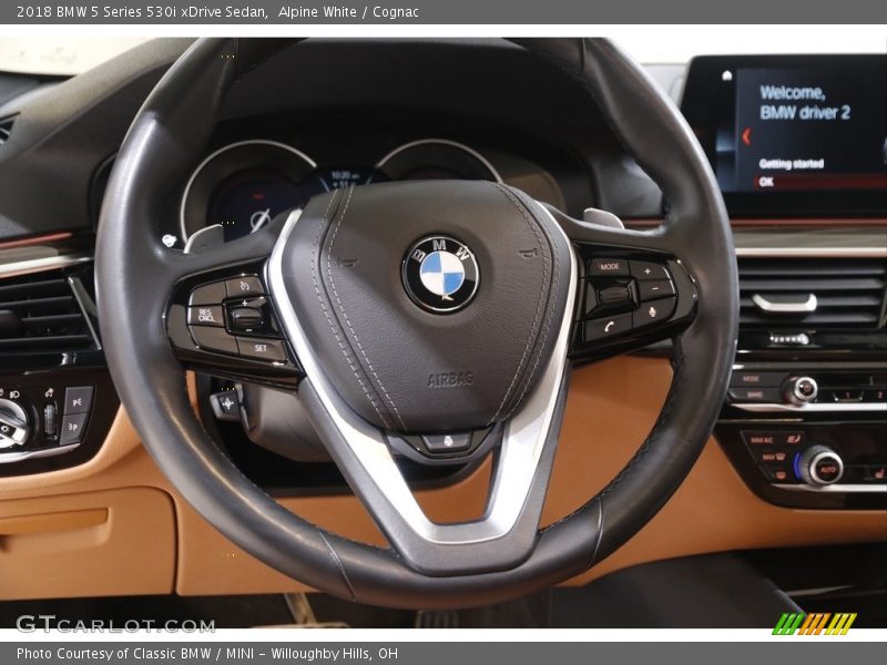 Alpine White / Cognac 2018 BMW 5 Series 530i xDrive Sedan
