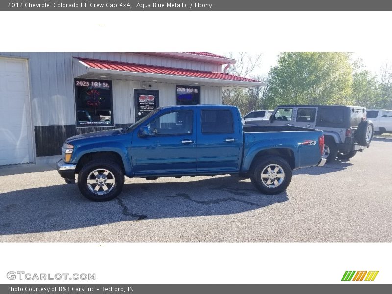 Aqua Blue Metallic / Ebony 2012 Chevrolet Colorado LT Crew Cab 4x4