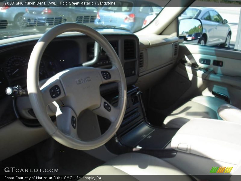 Polo Green Metallic / Sandstone 2003 GMC Yukon Denali AWD