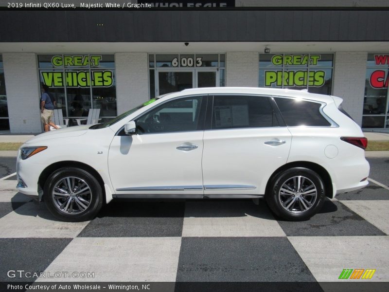 Majestic White / Graphite 2019 Infiniti QX60 Luxe