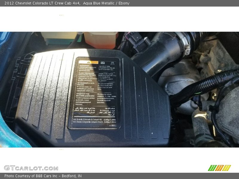 Aqua Blue Metallic / Ebony 2012 Chevrolet Colorado LT Crew Cab 4x4
