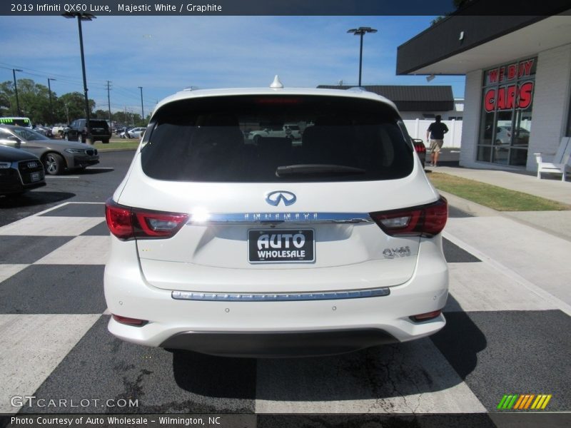 Majestic White / Graphite 2019 Infiniti QX60 Luxe