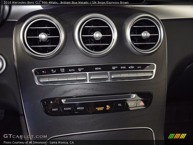 Brilliant Blue Metallic / Silk Beige/Espresso Brown 2018 Mercedes-Benz GLC 300 4Matic