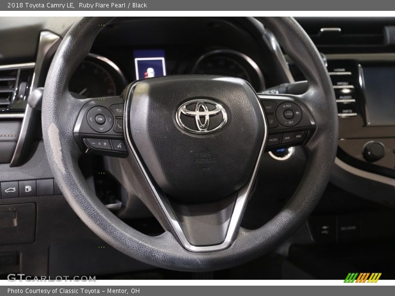 Ruby Flare Pearl / Black 2018 Toyota Camry LE