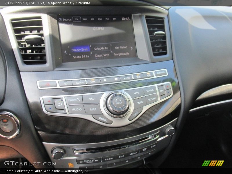 Majestic White / Graphite 2019 Infiniti QX60 Luxe