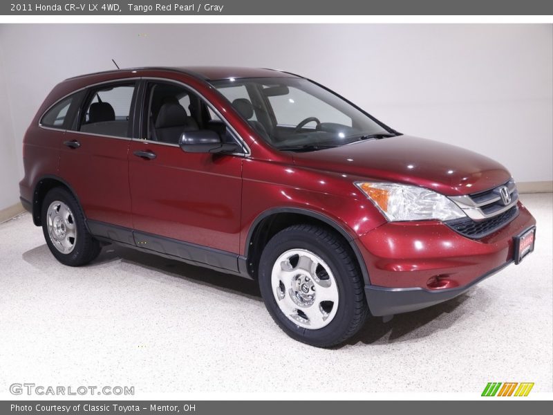 Tango Red Pearl / Gray 2011 Honda CR-V LX 4WD