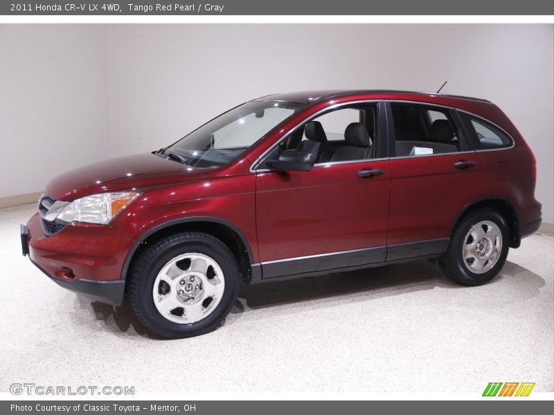 Tango Red Pearl / Gray 2011 Honda CR-V LX 4WD
