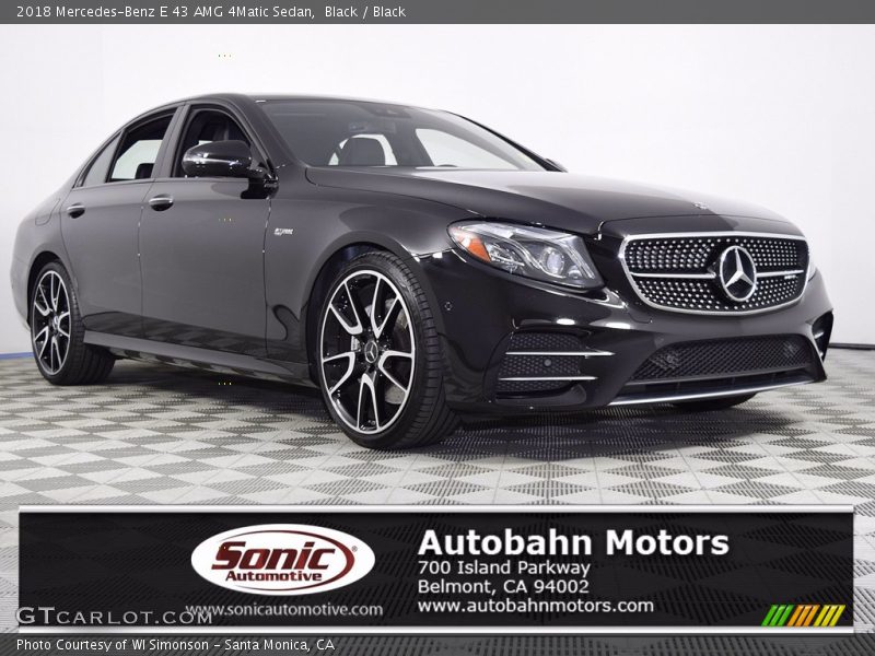 Black / Black 2018 Mercedes-Benz E 43 AMG 4Matic Sedan