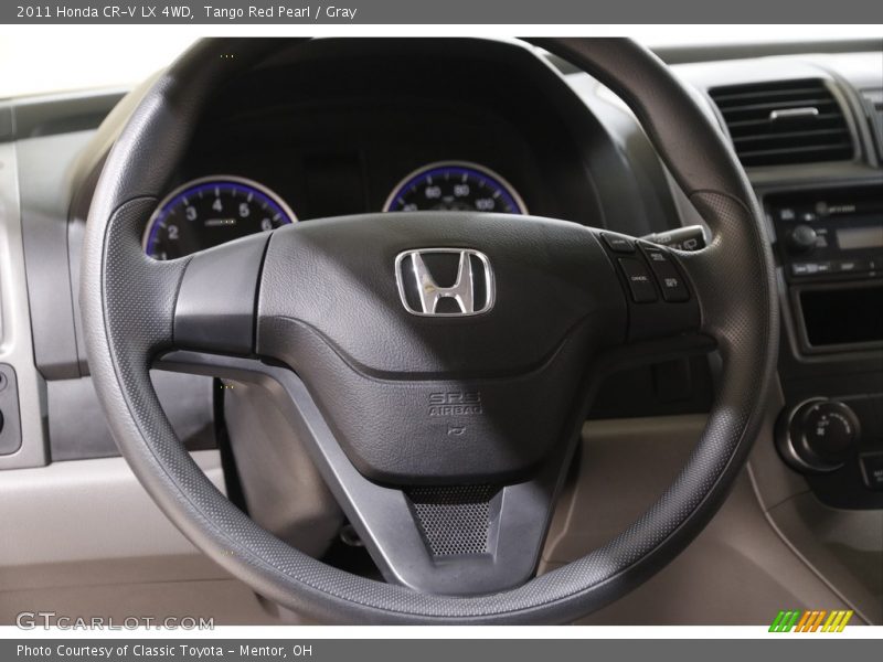 Tango Red Pearl / Gray 2011 Honda CR-V LX 4WD