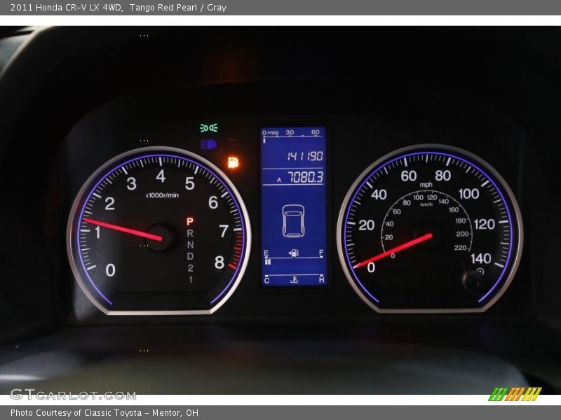 Tango Red Pearl / Gray 2011 Honda CR-V LX 4WD